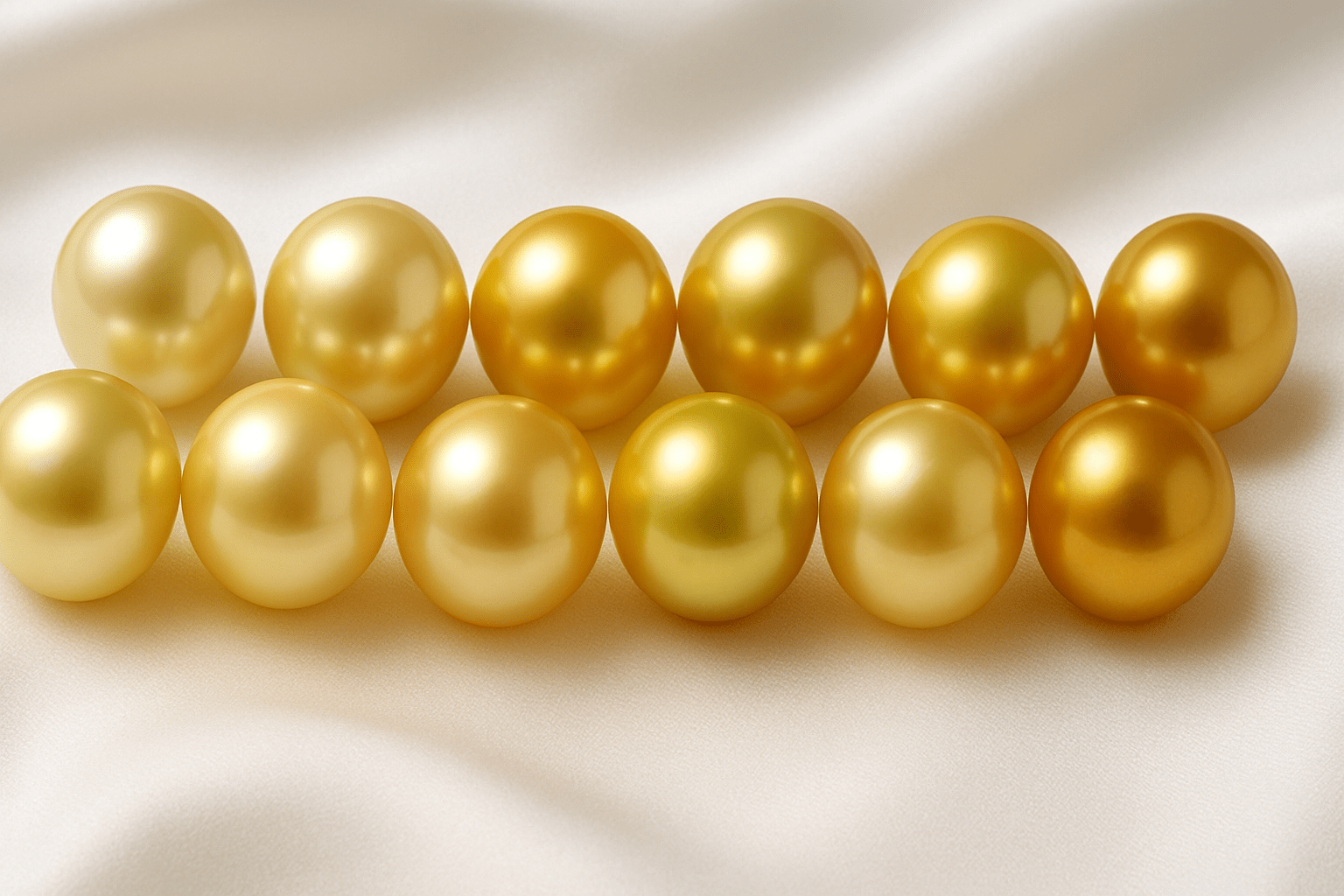 Farben der goldenen Südseeperlen