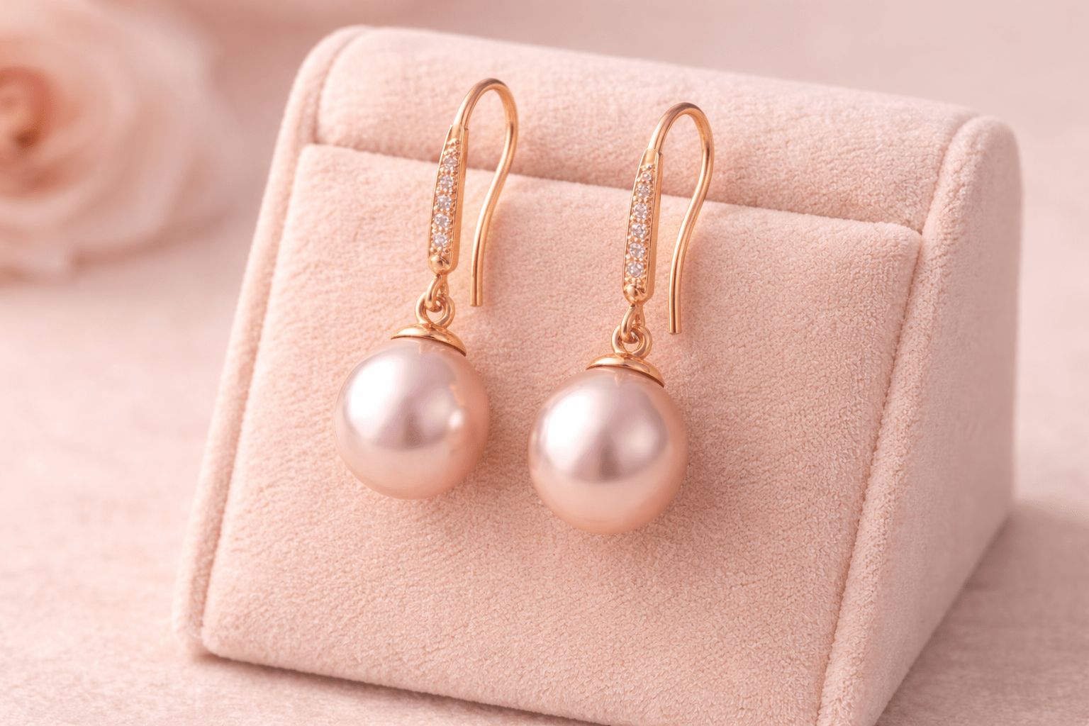 pearlsonly-blog-99-image-3-pearl - Roségold Perlenohrringe Romantischer Reiz - Perlen Schmuck - pearlsonly