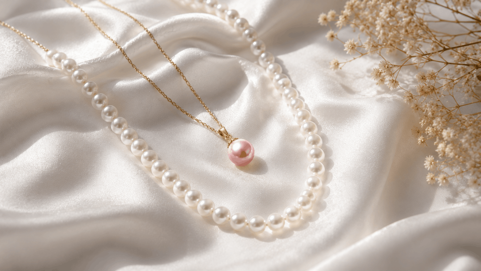 06. Wie man rosa Perlenschmuck trägt