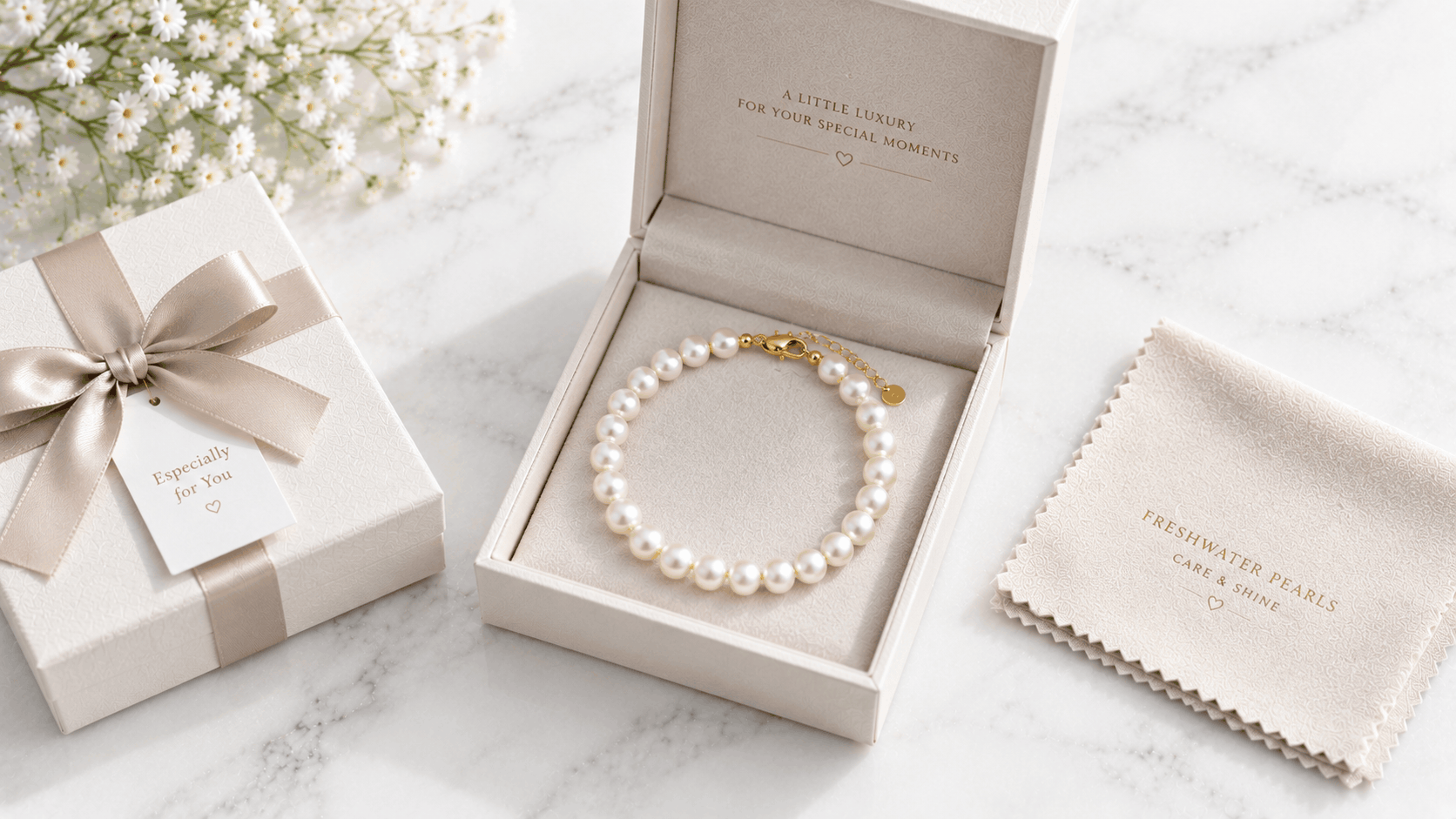 05. Süsswasserperlenarmband als Geschenk
