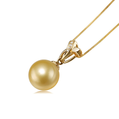 10-11mm AAA-Qualität Südsee Perlenanhänger in Monica Gold
