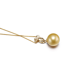 10-11mm AAA-Qualität Südsee Perlenanhänger in Monica Gold