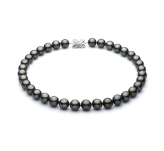 10.9-13.8mm AAA-Qualität Tahitisch Perlenhalskette in Schwarz