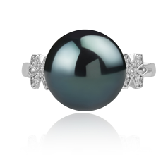12-13mm AA-Qualität Tahitisch Perlenringe in Irland Schwarz