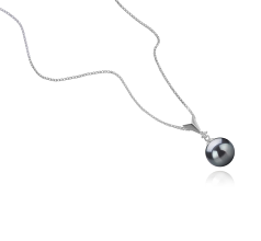9-10mm AAA-Qualität Tahitisch Perlenanhänger in 'Ailani' Schwarz