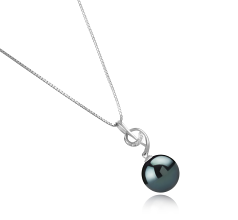 11-12mm AAA-Qualität Tahitisch Perlenanhänger in "Sofie" - "Sofie" Schwarz