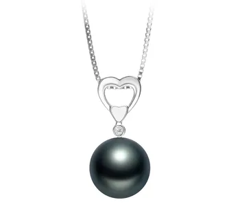 10-11mm AAA-Qualität Tahitisch Perlenanhänger in Gabrielle Schwarz 10-11mm AAA-Qualität Tahitisch Perlenanhänger in Gabrielle Schwarz