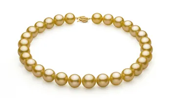 14-15.7mm AAA+-Qualität Südsee Perlenhalskette in Gold 14-15.7mm AAA+-Qualität Südsee Perlenhalskette in Gold