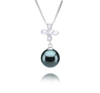 9-10mm AAA-Qualität Tahitisch Perlenanhänger in Taylor Schwarz 9-10mm AAA-Qualität Tahitisch Perlenanhänger in Taylor Schwarz